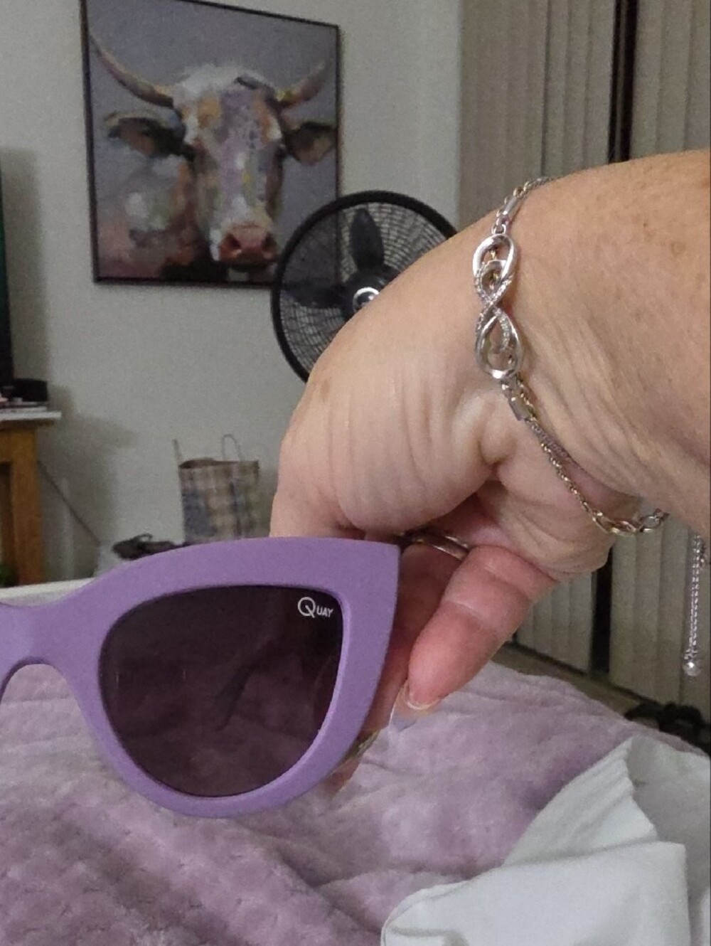 Quay Australia Lilac Cat-Eye Sunglasses Y2K.. with Dark OMBRE Lenses. See Adl Dt - Picture 15 of 16